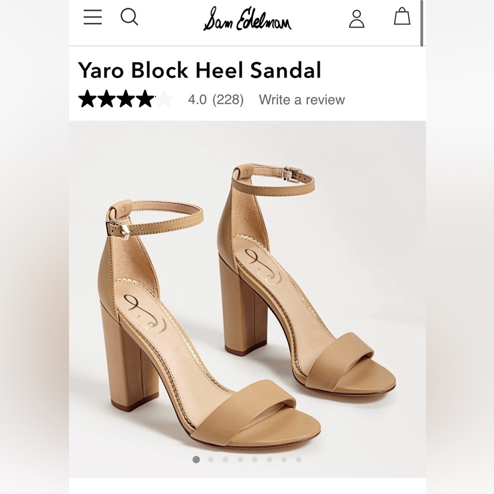 Sam Edelman Yaro Block Heel in Nude Suede size 8.5